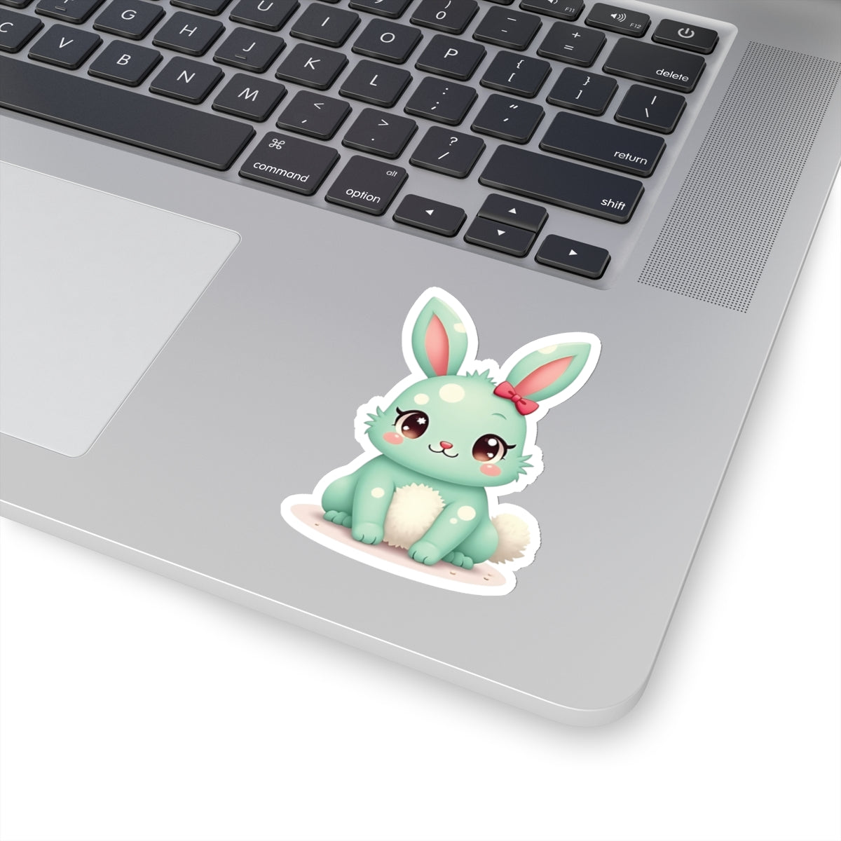 Adorable Bunny Kiss-Cut Vinyl Sticker - Cute and Whimsical Design for Water Bottles, Laptops, and More