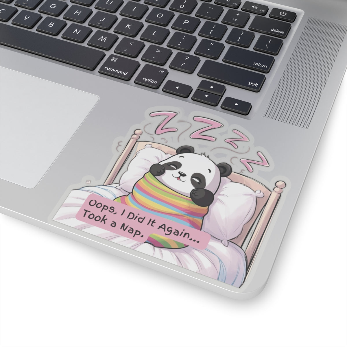 Cute Kawaii Panda Bear Sticker - "Oops, I Did It Again... Took a Nap"