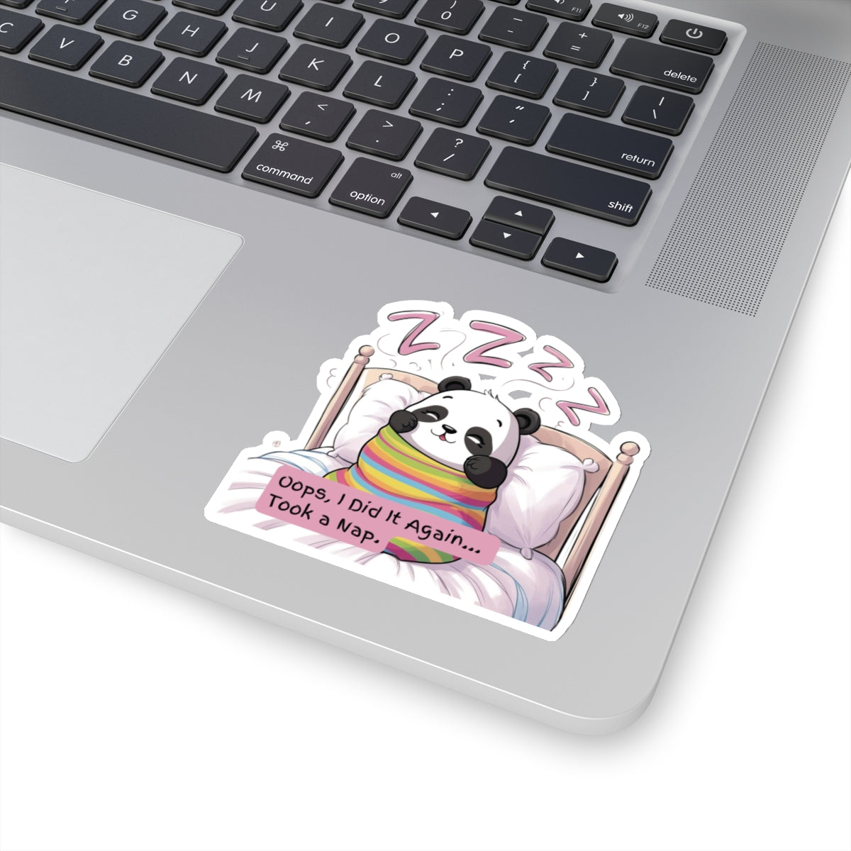 Cute Kawaii Panda Bear Sticker - "Oops, I Did It Again... Took a Nap"