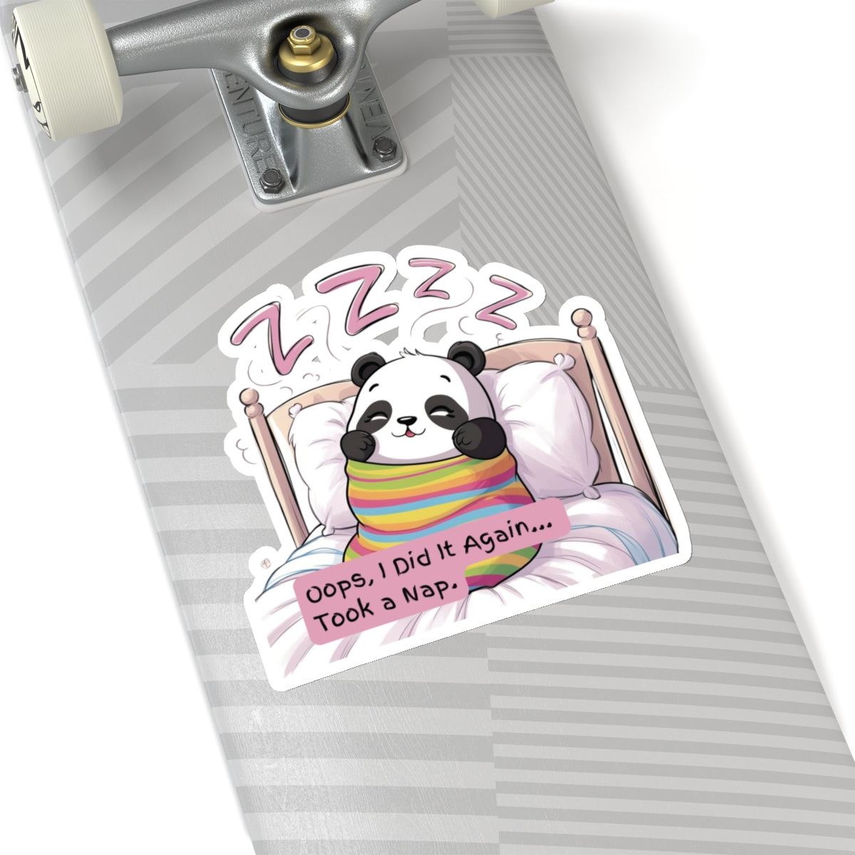 Cute Kawaii Panda Bear Sticker - "Oops, I Did It Again... Took a Nap"