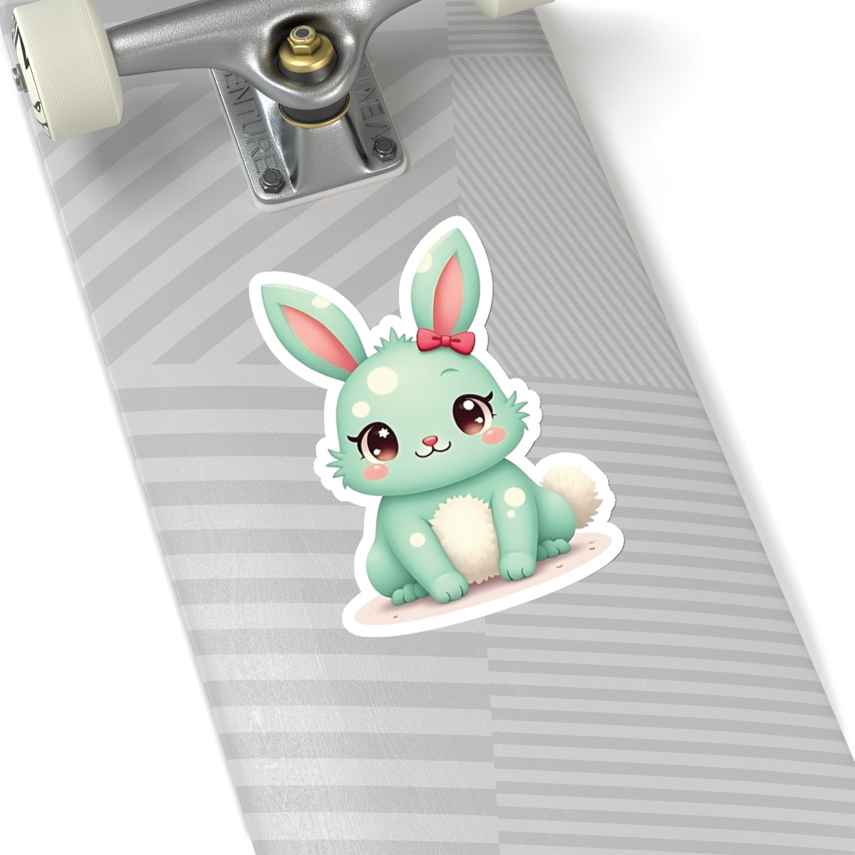 Adorable Bunny Kiss-Cut Vinyl Sticker - Cute and Whimsical Design for Water Bottles, Laptops, and More