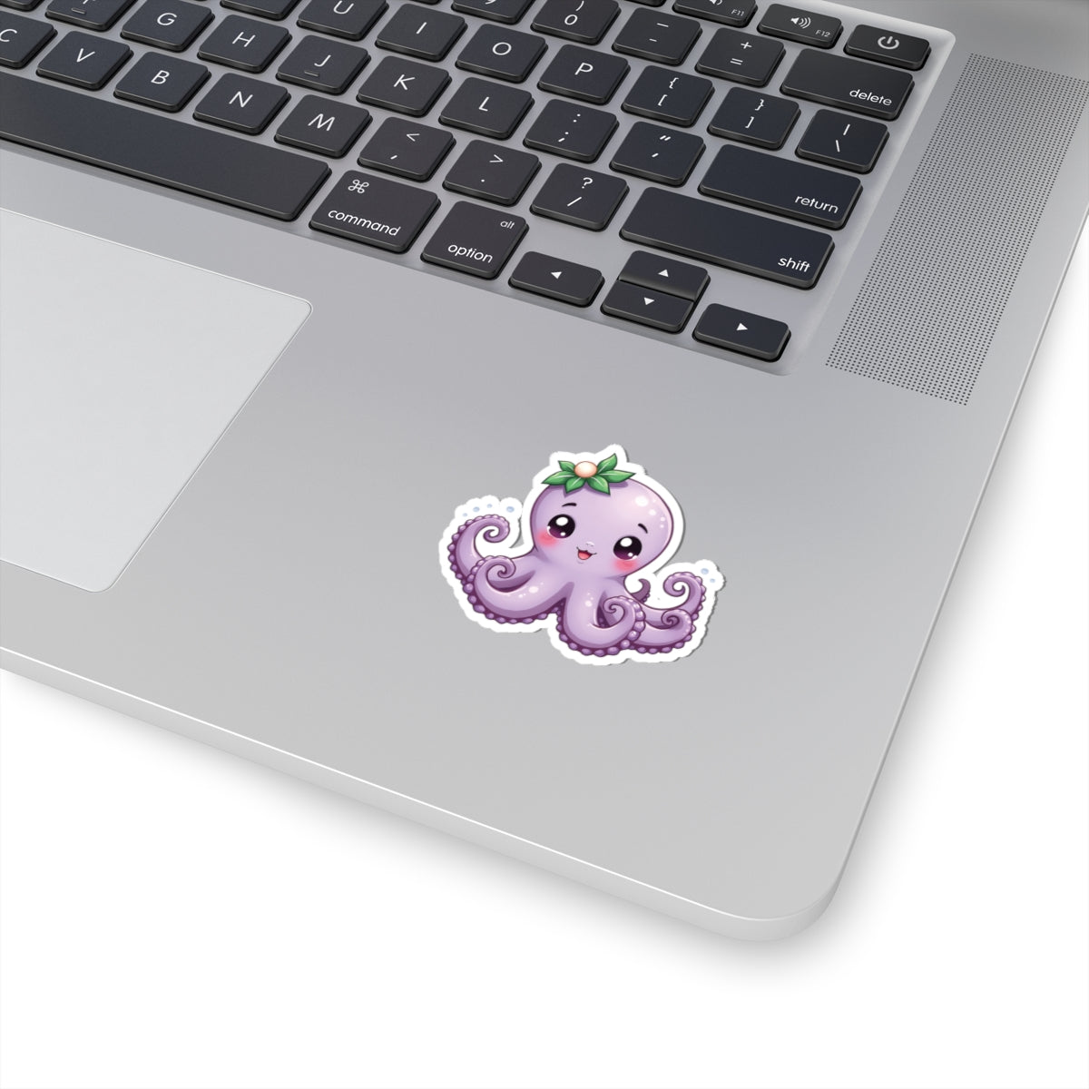 Ocean Sweetness Octopus Kiss-Cut Vinyl Sticker | Cute and Whimsical Design for Water Bottles, Laptops, and More