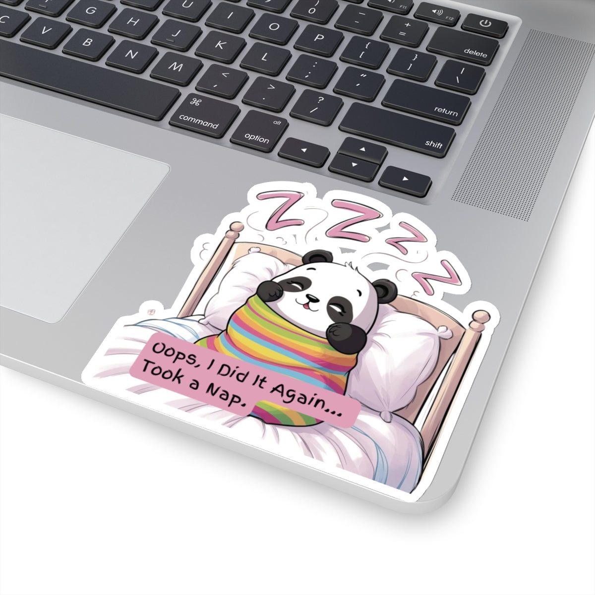 Cute Kawaii Panda Bear Sticker - "Oops, I Did It Again... Took a Nap"