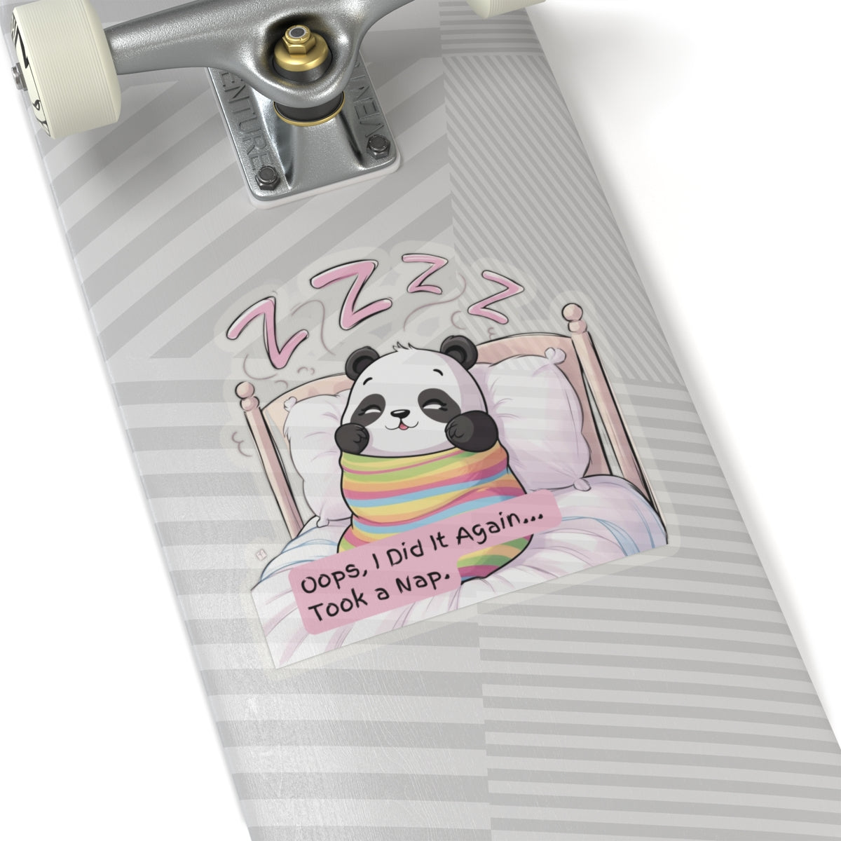 Cute Kawaii Panda Bear Sticker - "Oops, I Did It Again... Took a Nap"